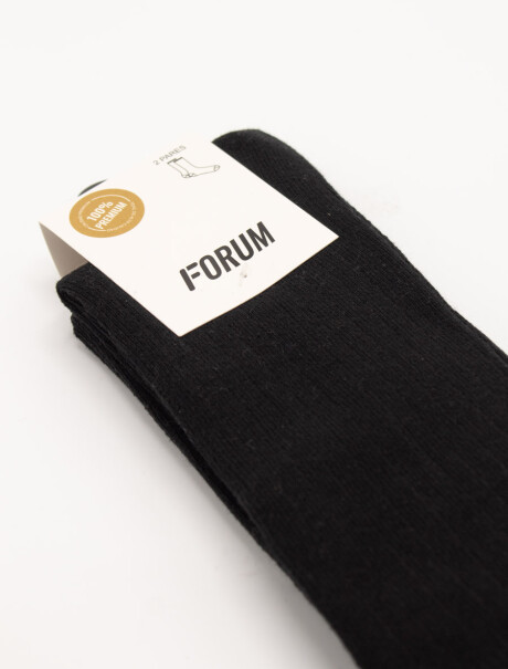 Media Casual Canelon Pack x 2 Pares Negro