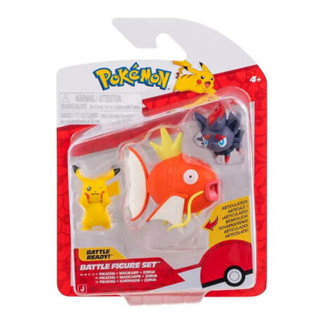 Pokémon Battle Figure Set - Pikachu + Magikarp + Zorua Pokémon Battle Figure Set - Pikachu + Magikarp + Zorua
