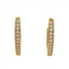 Caravanas aros curvos de zirconia y oro- Oro bajo - Zirconia- CA8157 conpiedra