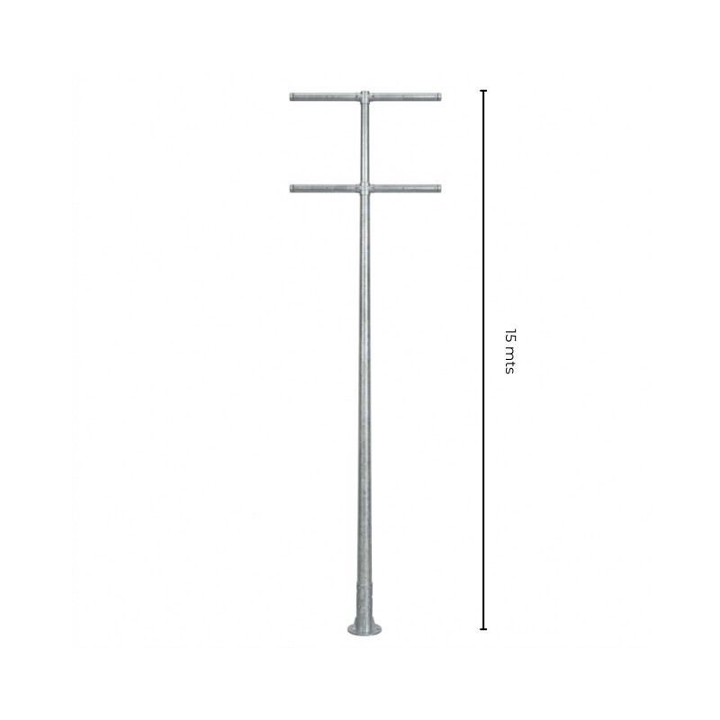 Columna Deportiva con Rack para 8 Focos 15mt Columna Deportiva con Rack para 8 Focos 15mt