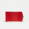 Billetera The Circle en cuero graneado Rojo