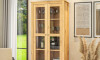 Cristalero 2 Puertas 1 Cajón Material Natural - Mari Miel
