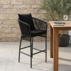 BANQUETA DE EXTERIOR LUKA NEGRO