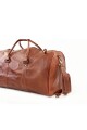 Bolso de viaje en cuero grande Marrón claro