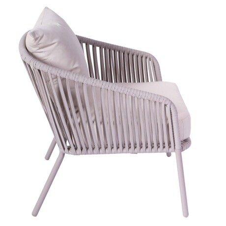 BAYAHIBE (1+2+1) ALUMINIO NATURAL-BEIGE SET DE LIVING