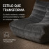 Sillón ComboHome Toggo 1 Cuerpo Lazy Sofa Puff Corderoy Gris 1