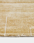 Alfombra Eloda de lana y viscosa mostaza 160 x 230 cm