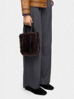 Bolso Tote Efecto Pelo marron