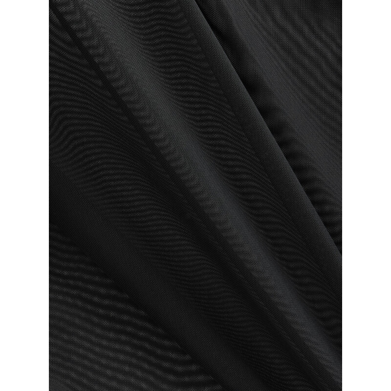 LS MESH CREW BLACK
