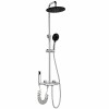 Barral de ducha cromado con botones y ducha higiénica GC Barral De Ducha Cromado Con Botones Y Ducha Higiénica Gc
