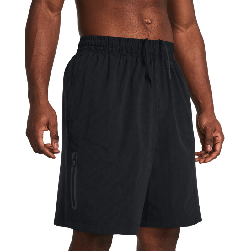UA Unstoppable Vented Short-GRY BLK-001
