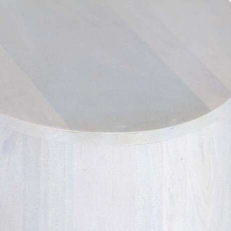 MESA AUXILIAR MADERA BLANCO OVAL