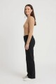 Sweater tejido rib escote a la base TOSTADO