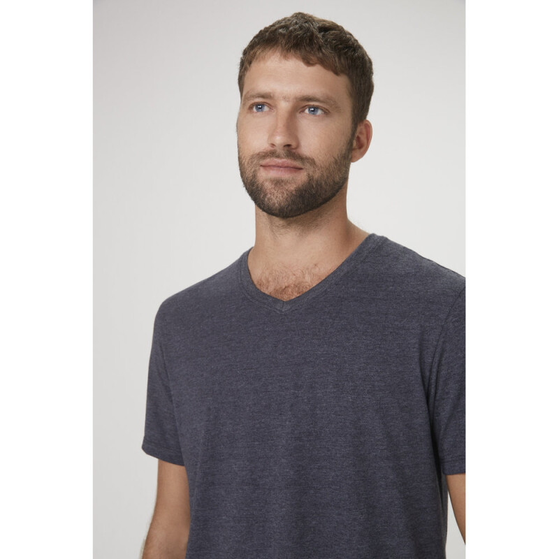 CAMISETA MM MASC PRETO MESCLA