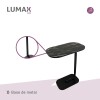 Mesa auxiliar Lumax de arrime MDF símil mármol para living Mesa auxiliar Lumax de arrime MDF símil mármol para living