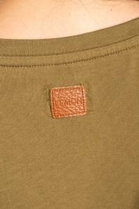 Remera Algodón Peinado Y Calados Oliva