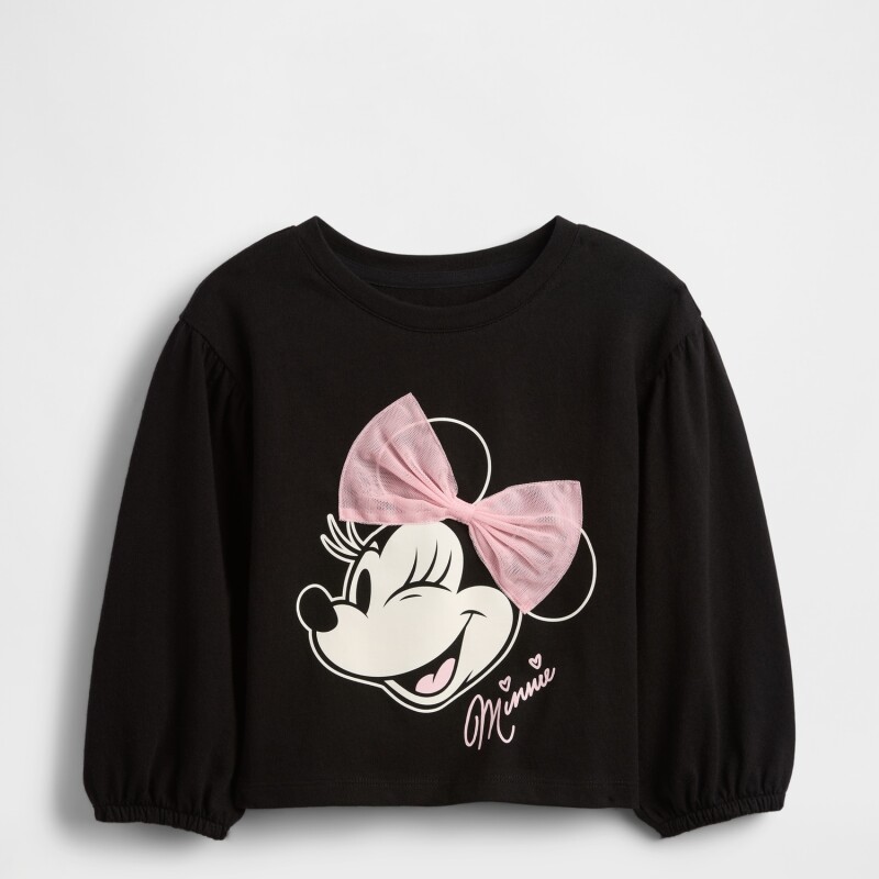 DIS BUBBLE SLV CHARACTER TEE BLACK