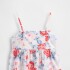STRAPPY WOV BOW TOP SP SU25 RED BLUE ROSES