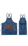 DELANTAL ASADOR CANVAS C/ BOLSILLO AZUL