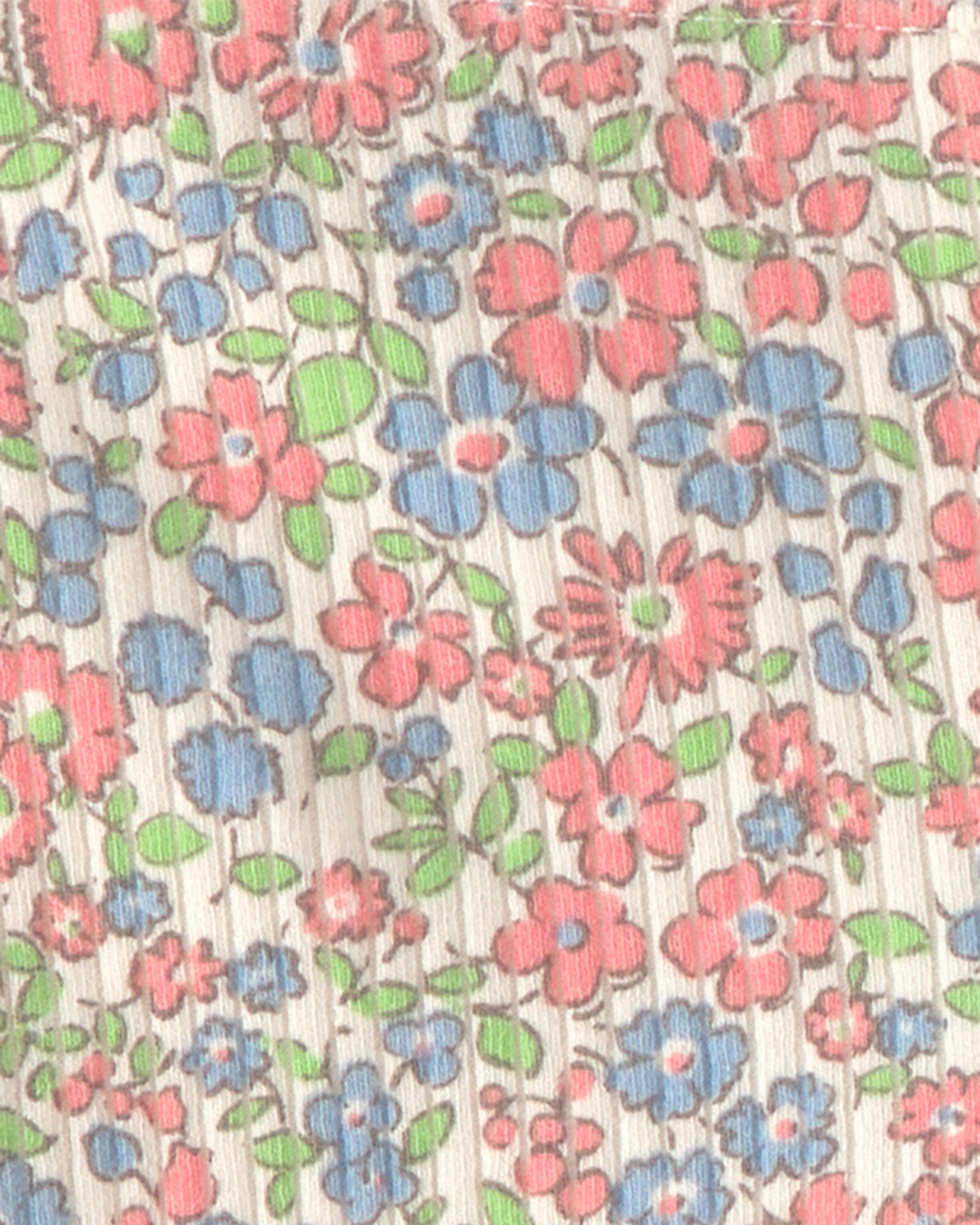 Pack dos pantalones de algodón orgánico acanalado, diseños flores y rosado Sin color