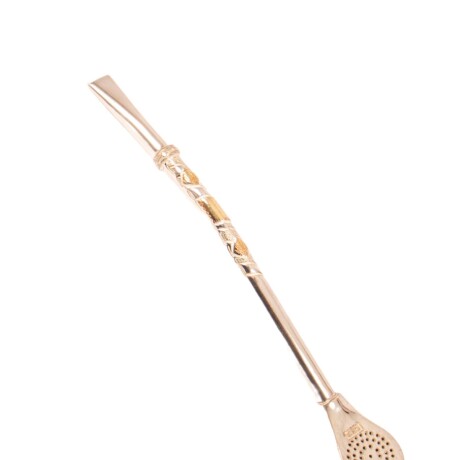 Bombilla De Plata y Oro A12