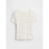V-HS SS RIB TEE WHITE FLORAL PRINT