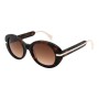 Lentes de sol De Acetato Redondo Premium Gradiente Marón/Tortuga
