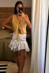 Mini Gotic Skirt Plateado