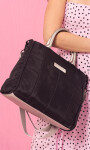 CARTERA AURA NEGRO C/ PLATA