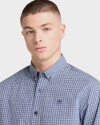Camisa Micro Plaid Poplin Hombre 4470
