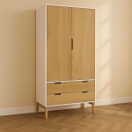 ROPERO 2 PUERTAS LINEA WOOD BLANCO