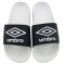 Chanclas Infantiles Umbro Locker Room Negro - Blanco