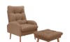 Butaca 1 Cuerpo Living + Puf - Nantes Marrón