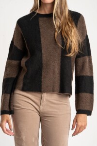 Sweater Rayado Negro