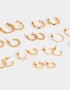Aros Argollas Set Metal Aros Argollas Sets - Dorado