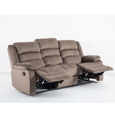 SOFÁ SILLON RECLINABLE 3 CUERPOS CHOCOLATE
