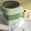 Mini Lavadora Marvo Portátil Pleg. C/Cesto Centrif. 9L Verde