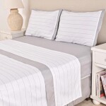 Sabana Finezza 400h Rayitas Gris S. King