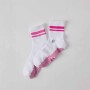 Medias The Powerhouse Quarter Crew Grip Sock Hombre Classic White/pink Crush Str