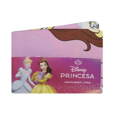 Juego Sábanas Infantil Princesas Disney 1 Plaza 100% Microfibra ROSA