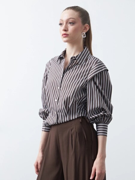 CAMISA D.CASSIN PULIZO CHOCOLATE