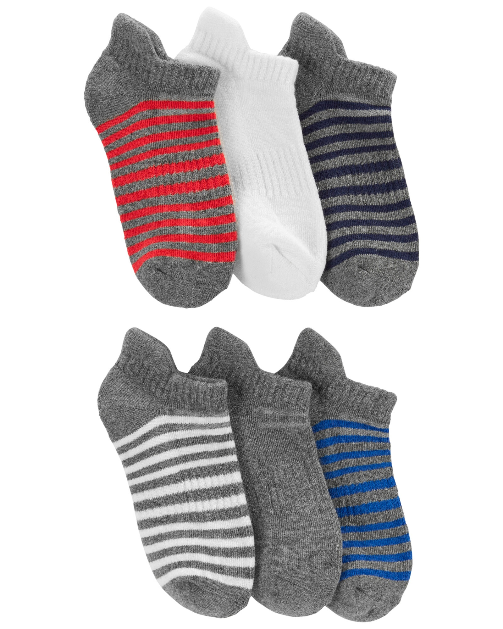 Pack seis pares de medias tobilleras de algodón Sin color
