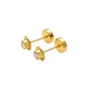 Abridores Zirconia blanca-Oro 18k-Piedra Zirconia-AB9504 conpiedra