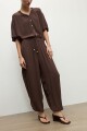 Pantalon abullonado chocolate
