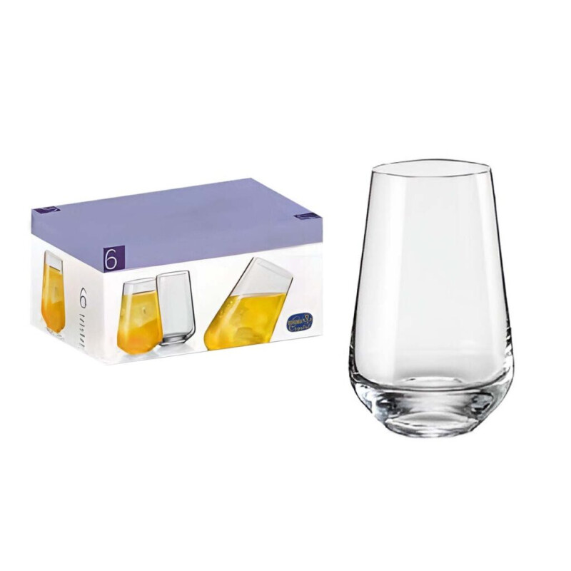 Vaso de Cristal de Bohemia 380cc Sandra - 6 Unidades Vaso de Cristal de Bohemia 380cc Sandra - 6 Unidades