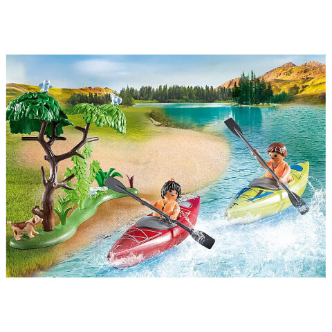 Camping Familiar con Kayak Playmobil 54 Piezas U