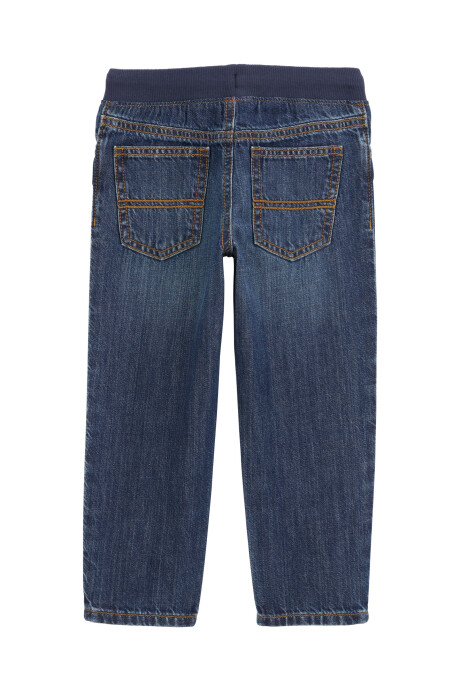 Pantalón jean con cordón Sin color