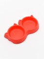 PLATO DOBLE PARA MASCOTA ROJO