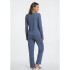 PIJAMA ML FEM AZUL MEDIO