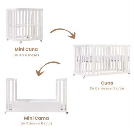 CUNA 3EN1 MADERA BLANCO ELISE